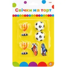 Свічка Maxi Футбол 6 шт на торт (MX624032)