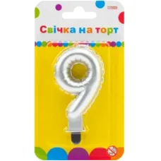 Свічка Maxi срібляста двостороння 