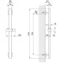 Душевой гарнитур Kroner Edelstahl Kubus - SCH060 + змішувач Edelstahl Kubus - SCH010 + штанга для душу Edelstahl Kubus - (CVS30161)