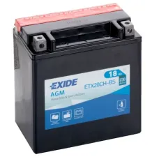 Акумулятор автомобільний EXIDE Акумулятор Мото EXIDE 18Ah Ев (-/+) (230EN) (д150*ш90*в160) ETX20CH-BS (ETX20CH-BS)
