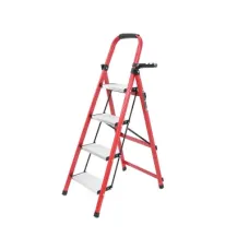 Лестница Voltronic 85см, до 150кг, 4 ступеньки с резиновыми ковриками, алюминиевый сплав (YT43355)
