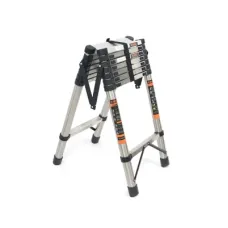 Лестница Voltronic 3.1м двойная 8+8 ступеней, нержавеющая сталь, до 150кг, ширина 46см (YT43389)