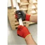 Защитные перчатки Hoegert RODER HT5K750-9 с вспененным латексом темно-красные, 9 (HT5K750-9)