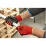 Защитные перчатки Hoegert RODER HT5K750-9 с вспененным латексом темно-красные, 9 (HT5K750-9)