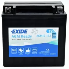 Аккумулятор автомобильный EXIDE Мото Ready AGM 12Ah (+/-) (200EN) (AGM12-12.1)