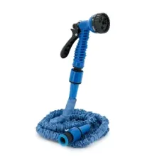 Шланг для поливу Voltronic KY-75B, 2,5-7.5м/25ft, + розпилювач, насадка на кран, Blue, Box (KY-75B)