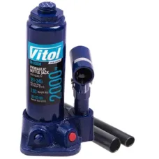 Домкрат Vitol DB-02006K/T90204S, телескопический, гидравлический, 2т, min 181мм, max 345мм, чемодан (DB-02006K)