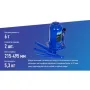 Домкрат Vitol DB-60002C/TF0602, телескопический, гидравлический, 6т, 2 цилиндра, min 215мм, max 495мм (DB-60002C)