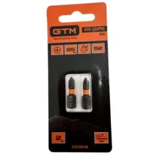 Біта для шуруповерта GTM ударних, PH1, 25мм, 2шт. (SBI-H1-25B)
