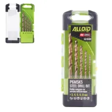Набір свердл Alloid Pro, по металу, кобальтові, 3–8мм, 5шт., Р6М5К5 (DB-355308)
