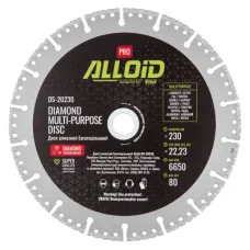 Круг відрізний Alloid Pro, алмазний, багатоцільовий, 230мм (DS-20230)