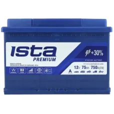 Аккумулятор автомобильный ISTA Premium 75Ah 750A L+ (L3)