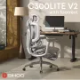 Офисное кресло Sihoo C300 LITE V2, White, с подставкой для ног (C300-LITE-V2-B102-JT)