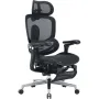 Офисное кресло Sihoo C500 V2, Black, с подставкой для ног (C500-V2-B101-JT)