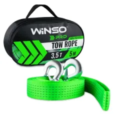 Трос буксировочный WINSO Tros buksyruvalnyy strichkovyy (100 polyester) Winso PRO, 3,5t 5m (130350)