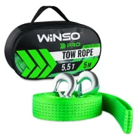 Трос буксировочный WINSO Tros buksyruvalnyy strichkovyy (100 polyester) Winso PRO, 5,5t 5m (130550)
