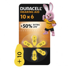 Батарейка Duracell для слухових апаратів розмір 10, 6 шт. в упаковці (5007510/5011445)