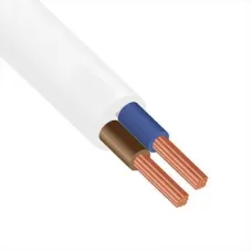 Кабель силовий ЗЗКМ 2х0.5 кв.мм гибкий, плоский, 100м (ШВВП 2x0,5 ECG)
