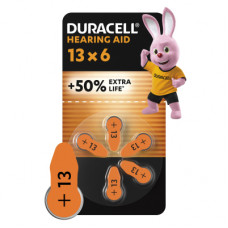 Батарейка Duracell для слухових апаратів розмір 13, 6 шт. в упаковці (5004322)