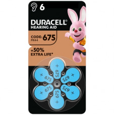 Батарейка Duracell для слухових апаратів розмір 675, 6 шт. в упаковці (5004326)