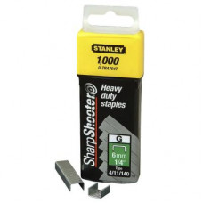 Скоби для будівельного степлера Stanley тип G 10мм (Степлер 6-TR250) 1000шт (1-TRA706T)