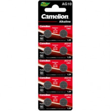 Батарейка AG10 / LR1130 / LR54 / V10GA Alkaline * 10 Camelion (AG10-BP10)