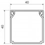 Короб Kopos 40х40mm LHD Kopos (40х40 HD) 1метр (поставка кусками по 2м) (40х40 LHD)
