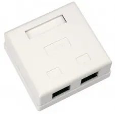 Компьютерная розетка RJ45x2 UTP cat.5e 8P8C Vinga (VCPRJ45O2)