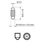 Автолампа Philips 10W (12854 CP)