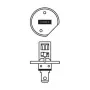 Автолампа Bosch галогенова 55W (1 987 302 801)