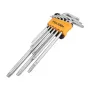 Ключ Tolsen удлиненных ключей Torx с отвором 9 шт Т10-Т50 (20057)