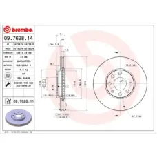 Гальмівний диск Brembo 09.7628.14