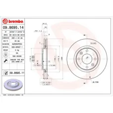 Гальмівний диск Brembo 09.8695.11