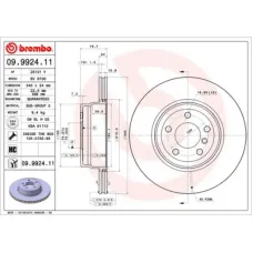 Гальмівний диск Brembo 09.9924.11