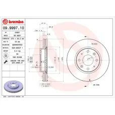 Гальмівний диск Brembo 09.9997.10