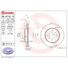 Гальмівний диск Brembo 09.A116.11