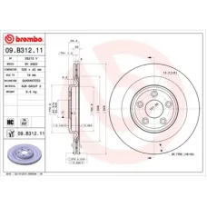 Гальмівний диск Brembo 09.B312.11
