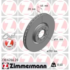 Гальмівний диск ZIMMERMANN 230.6266.20