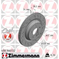 Гальмівний диск ZIMMERMANN 400.3661.52