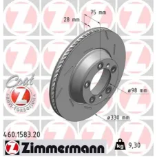 Гальмівний диск ZIMMERMANN 460.1583.20