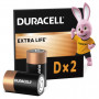 Батарейка Duracell D LR20 щелочная 2шт. в упаковке (81545439/5005987/5014435)