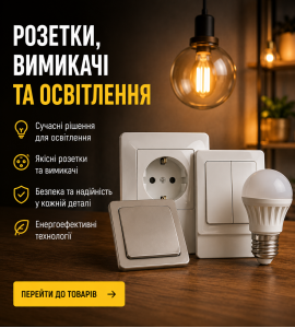 Розетки, вимикачі та освітлення